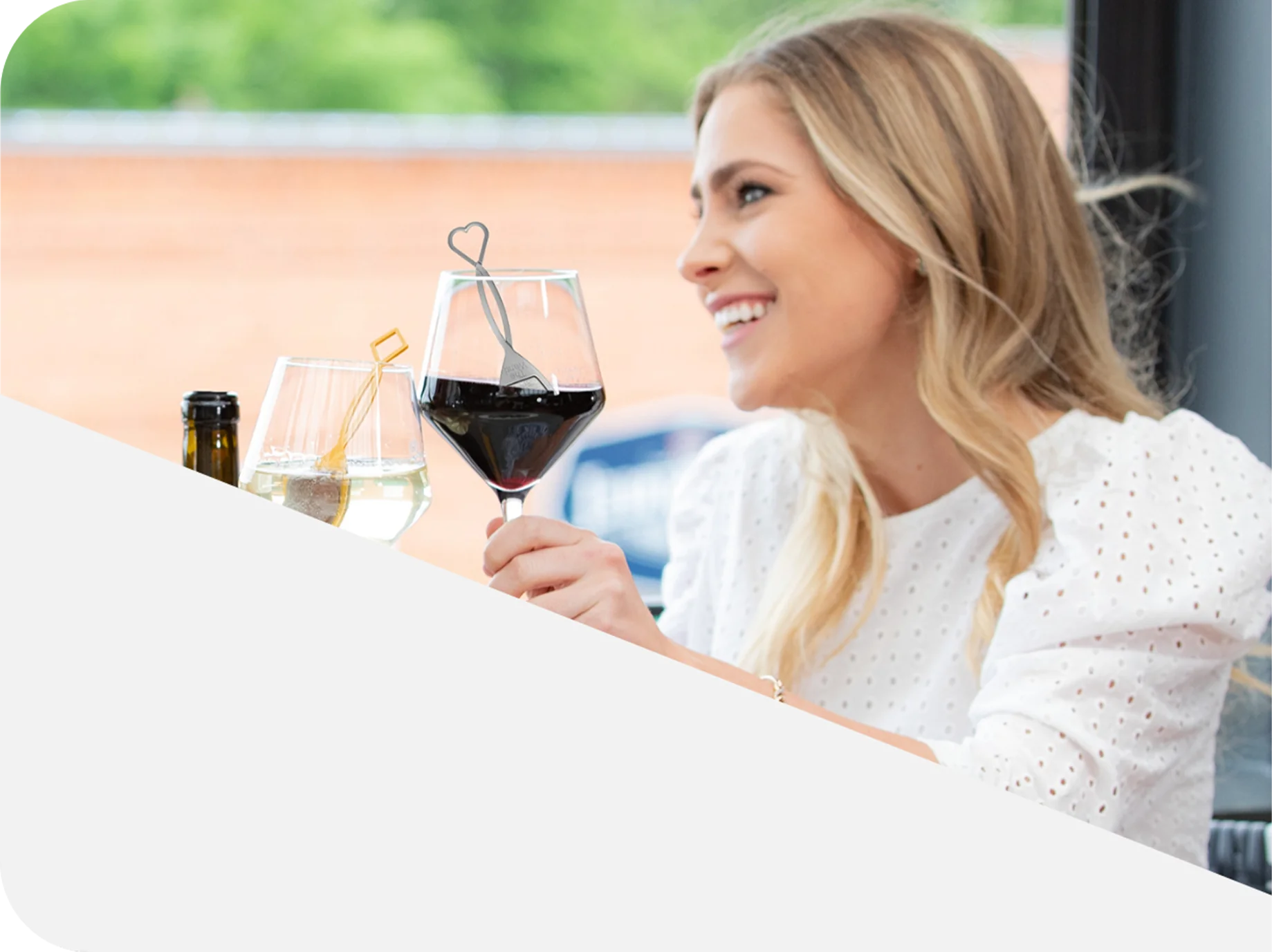 PureWine woman enjoying wine