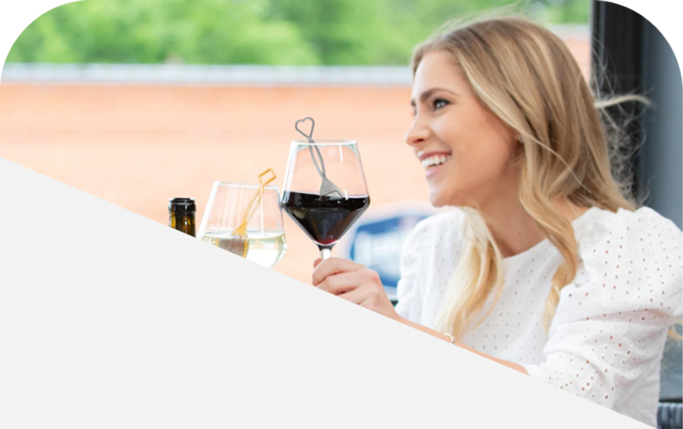 PureWine woman enjoying wine